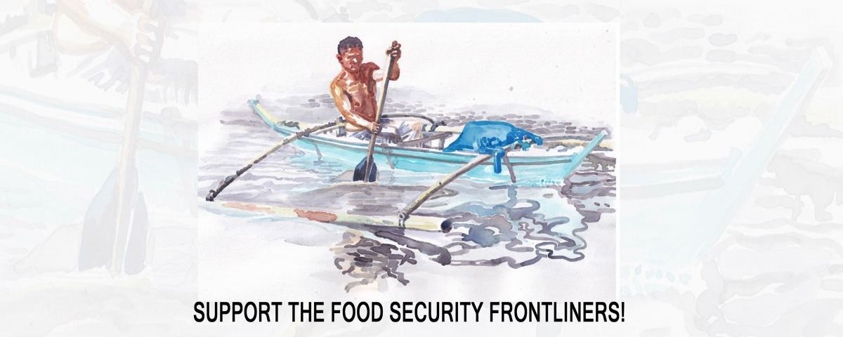 Support the Food Security Frontliners! Support artwork by Marc Cosico.