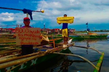 Bacoor fisherfolk demands food relief and urgent free mass testing amid lockdown.