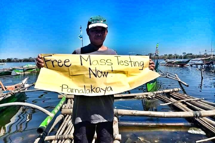 Bacoor City fisherfolk calls for free mass testing.